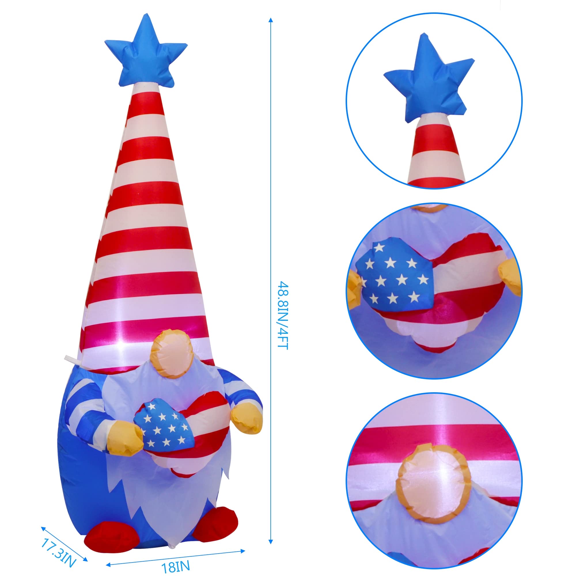 Juegoal close-up of top hat and heart flag highlighting festive detail