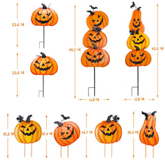 Juegoal profile of a three-pumpkin stack demonstrating stable yard silhouette
