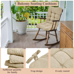 Juexica sewn ties on cushion demonstrating secure attachment and anti-slip benefit