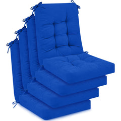 Juexica front view of packaged royal blue cushions showing quantity and neat packaging, adds curb appeal