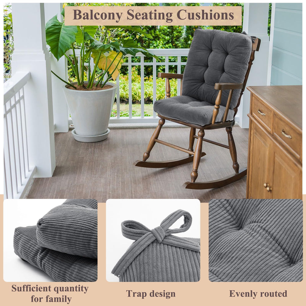 Juexica corner tie detail showing secure straps that prevent cushion slipping benefit