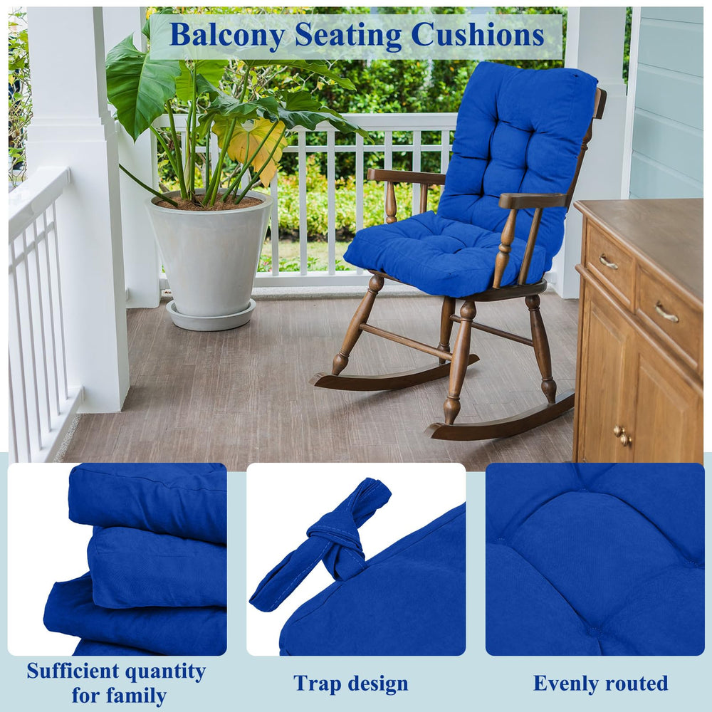Juexica close view of cushion ties fastened to chair slat giving secure anti-slip fastening