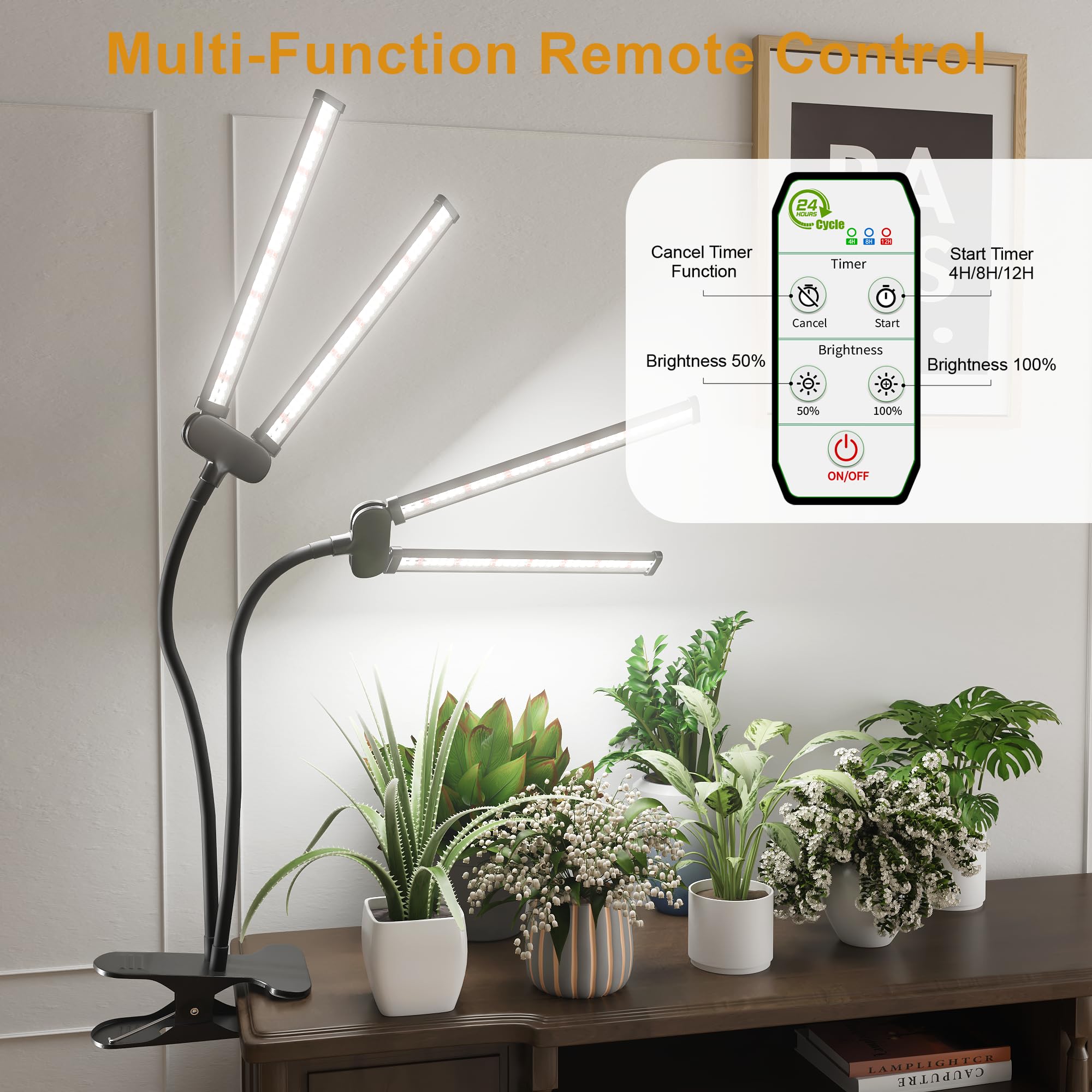 Juhefa in use on a desk with plants showing faster growth support benefit
