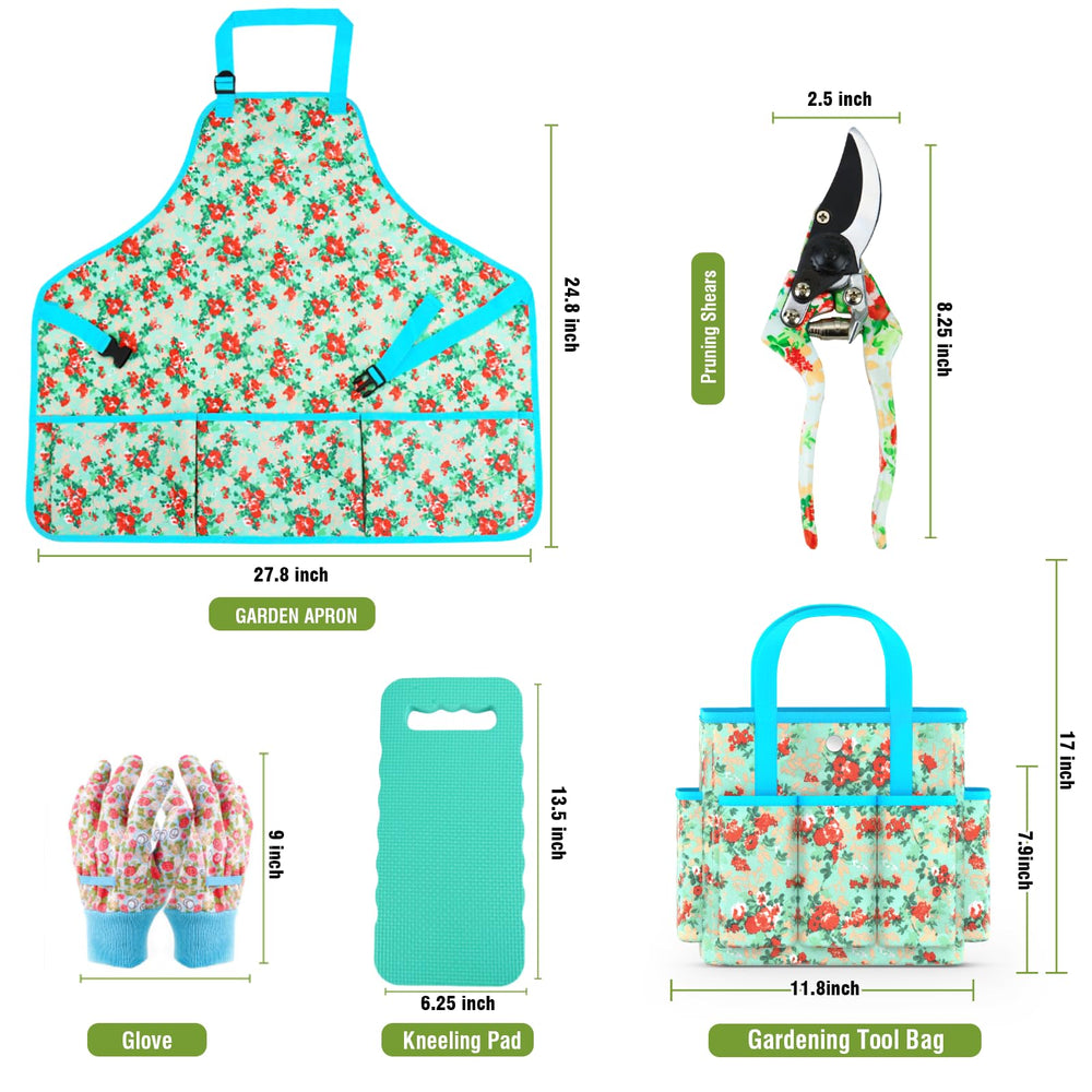 JUMPHIGH floral tote exterior pockets demonstrating easy tool organization