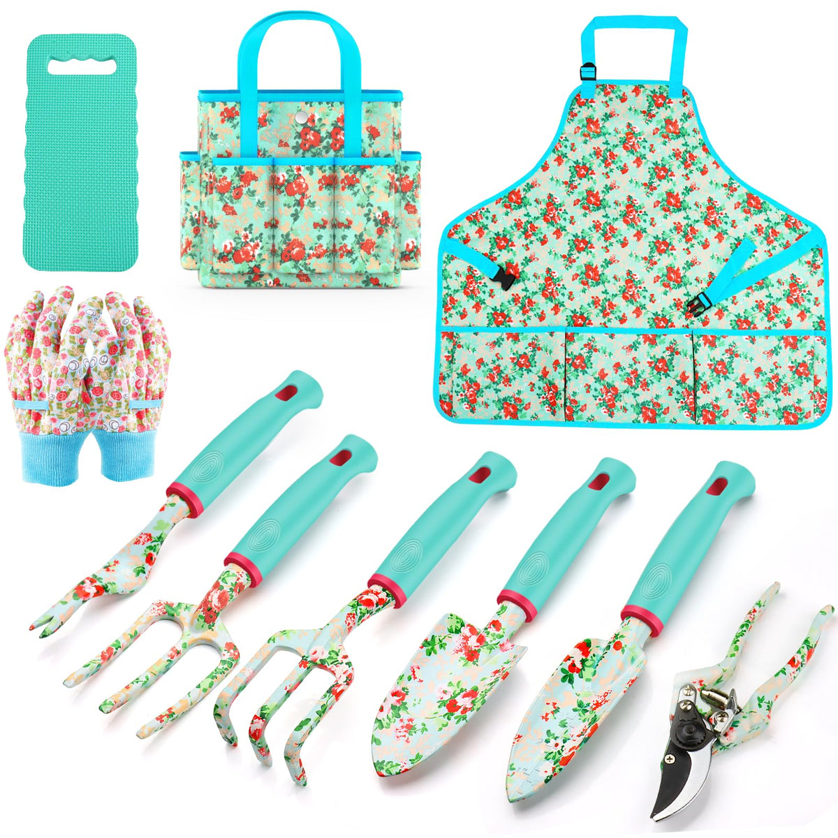 JUMPHIGH front view of full 10-piece garden kit showing organized benefits