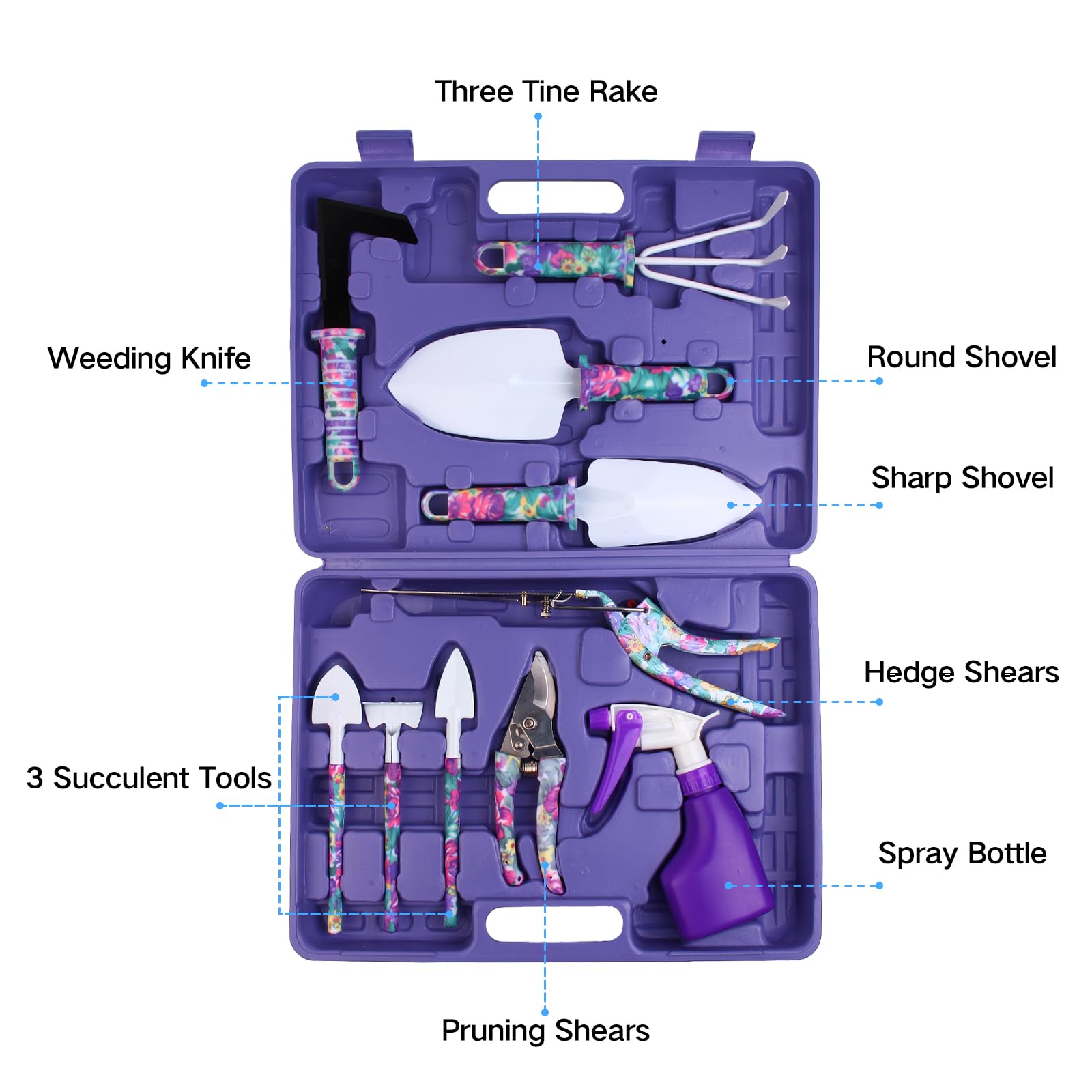 JUMPHIGH molded case interior with organized slots, keeps tools tidy