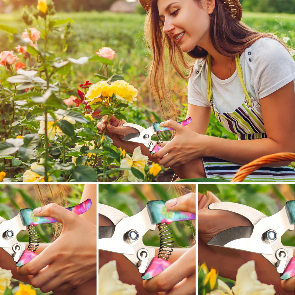 JUMPHIGH pruning shears close detail showing stainless blade for clean cuts