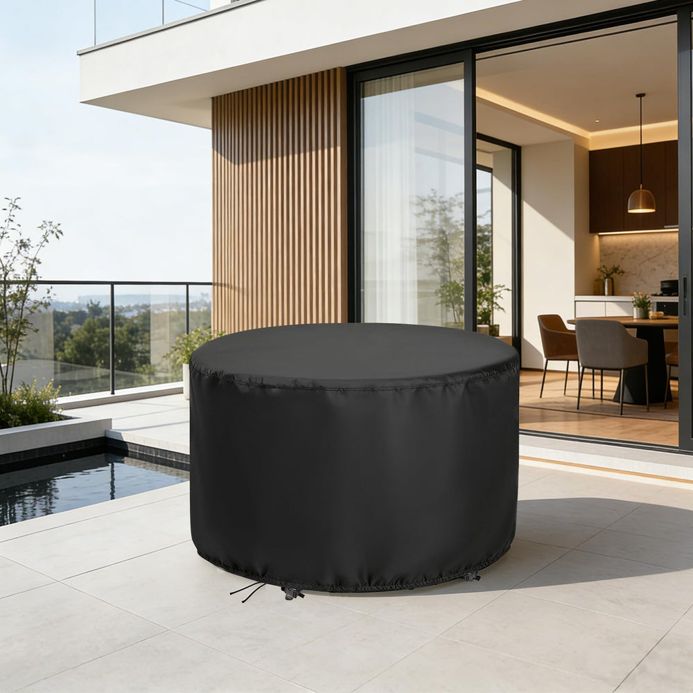 Jungda conjunto de terraza protegido mostrando aspecto limpio y cuidado