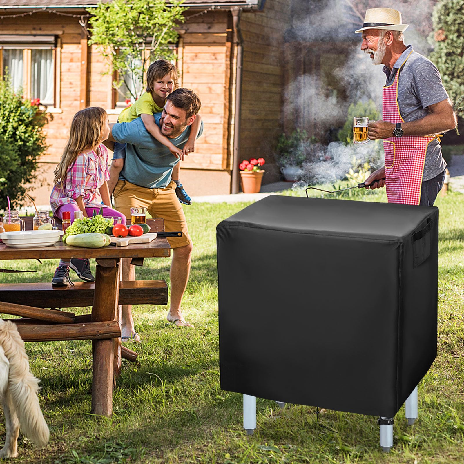 Jungda lifestyle backyard scene demonstrating patio protection benefit