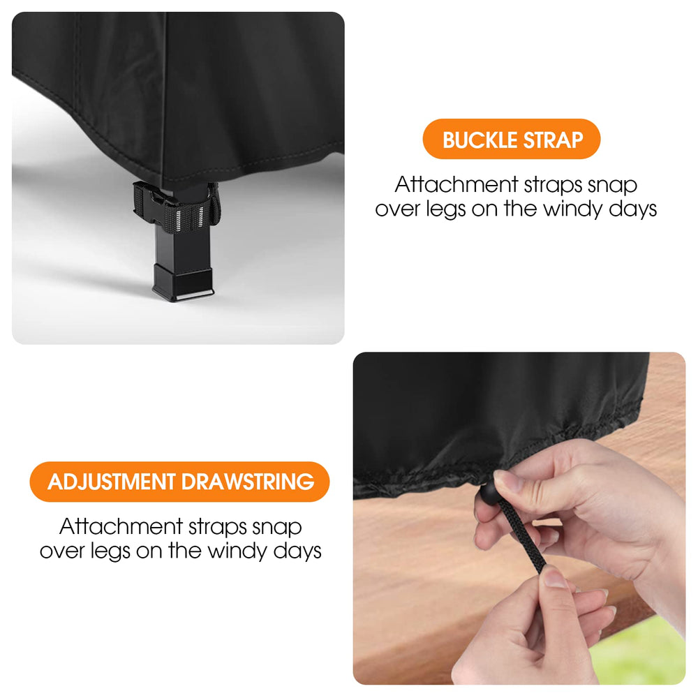 Jungda bottom fastening drawstring and velcro securing cover in wind