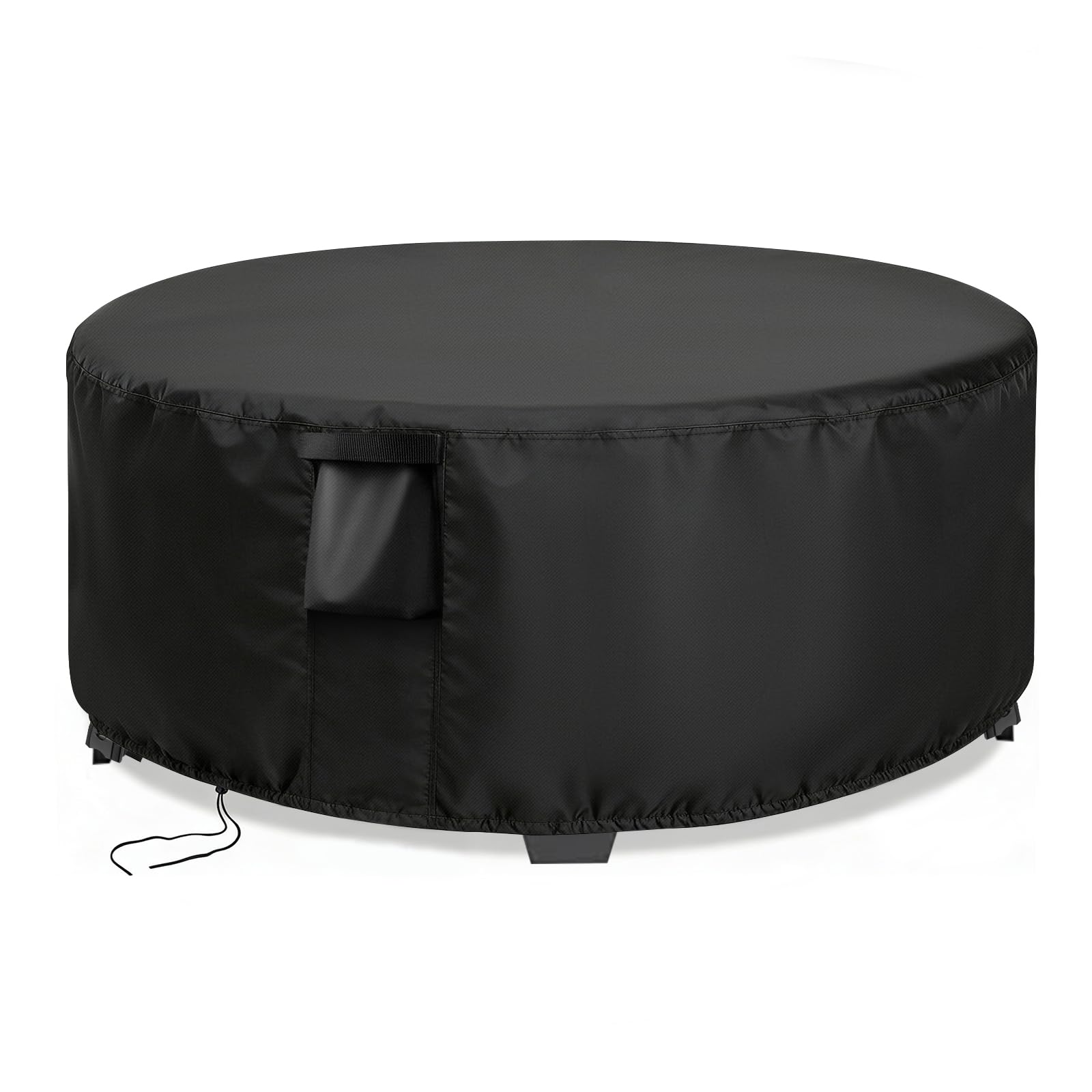 jungda front view of 40-inch round cover protecting table outdoors