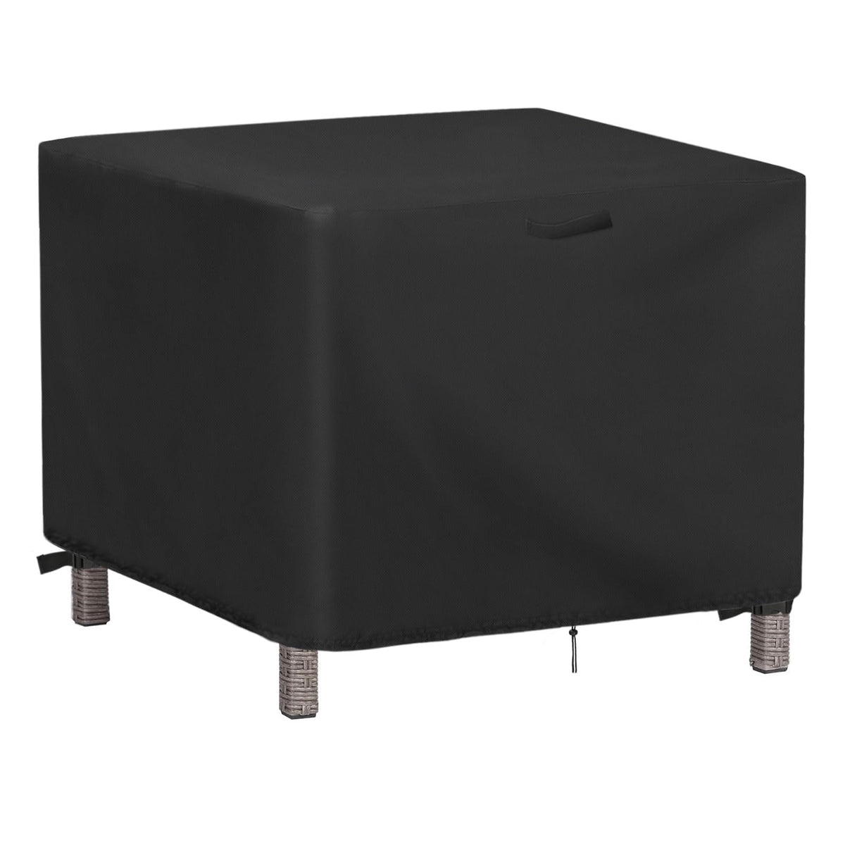 Jungda front view of cover protecting square table, keeps furniture dry