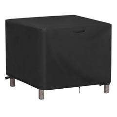 Jungda front view of cover protecting square table, keeps furniture dry
