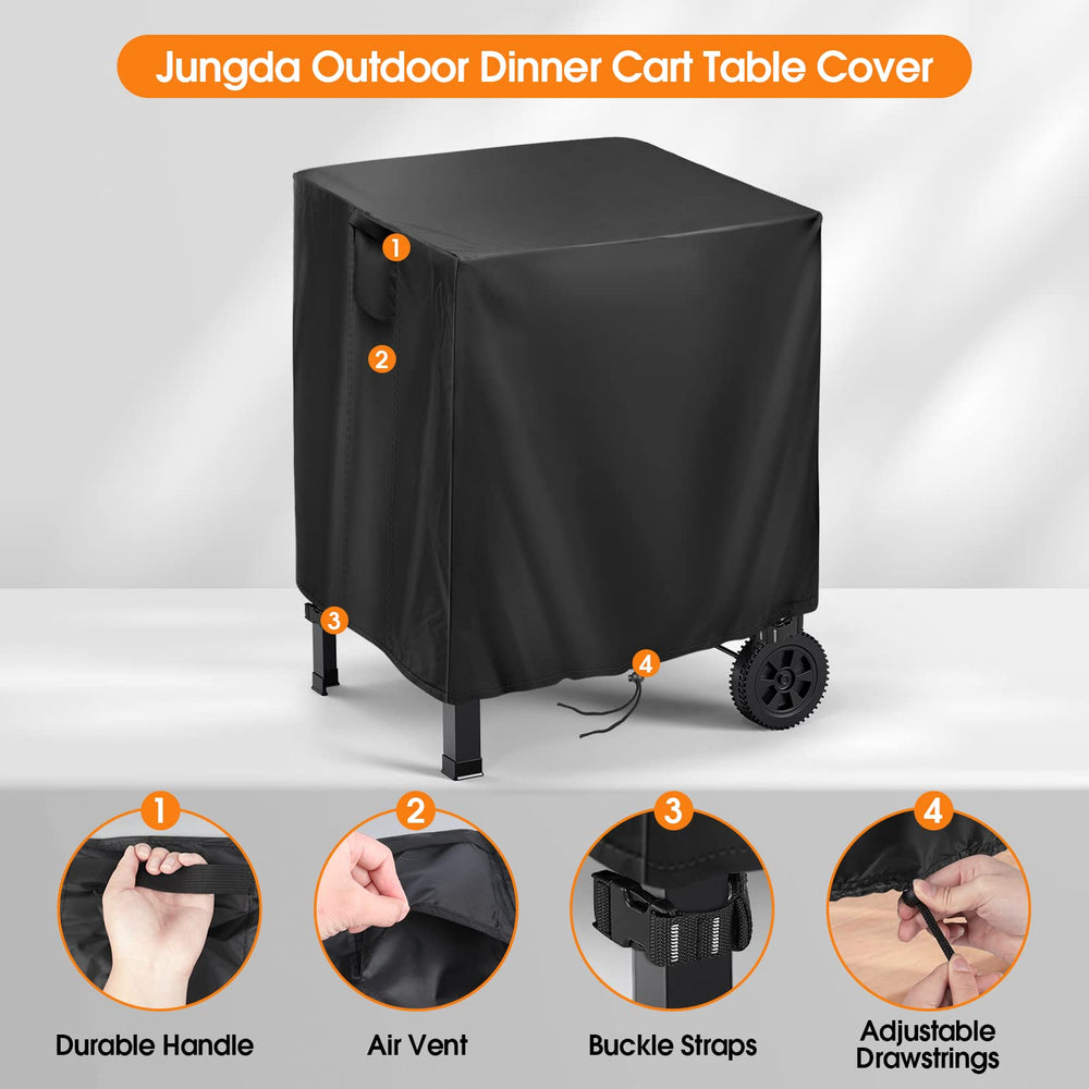 Jungda water droplets beading on cover demonstrating waterproof protection