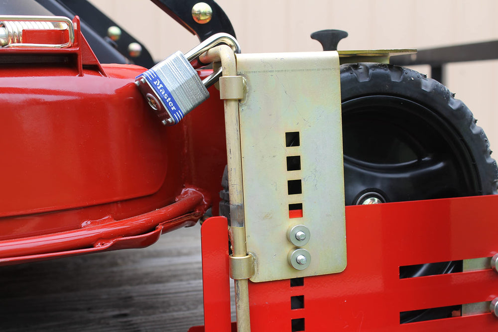 Jungle Jim's lifestyle shot at jobsite showing trailer-mounted wheel protection