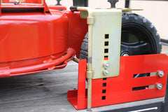 Jungle Jim's detail of wheel inserted into boot providing secure restraint