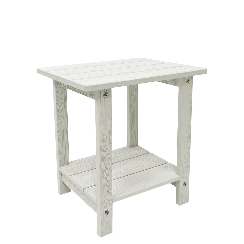 juserox front view black side table showing sleek design and outdoor durability
