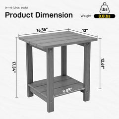 juserox side table in use on patio holding drinks and sunglasses for convenience