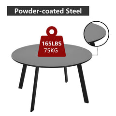 juserox side profile of round top illustrating minimalist silhouette and usable surface