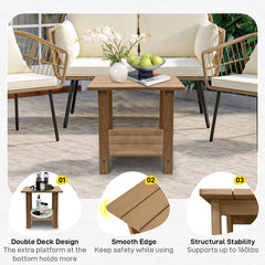 juserox table holding drinks and books showing stability and convenience