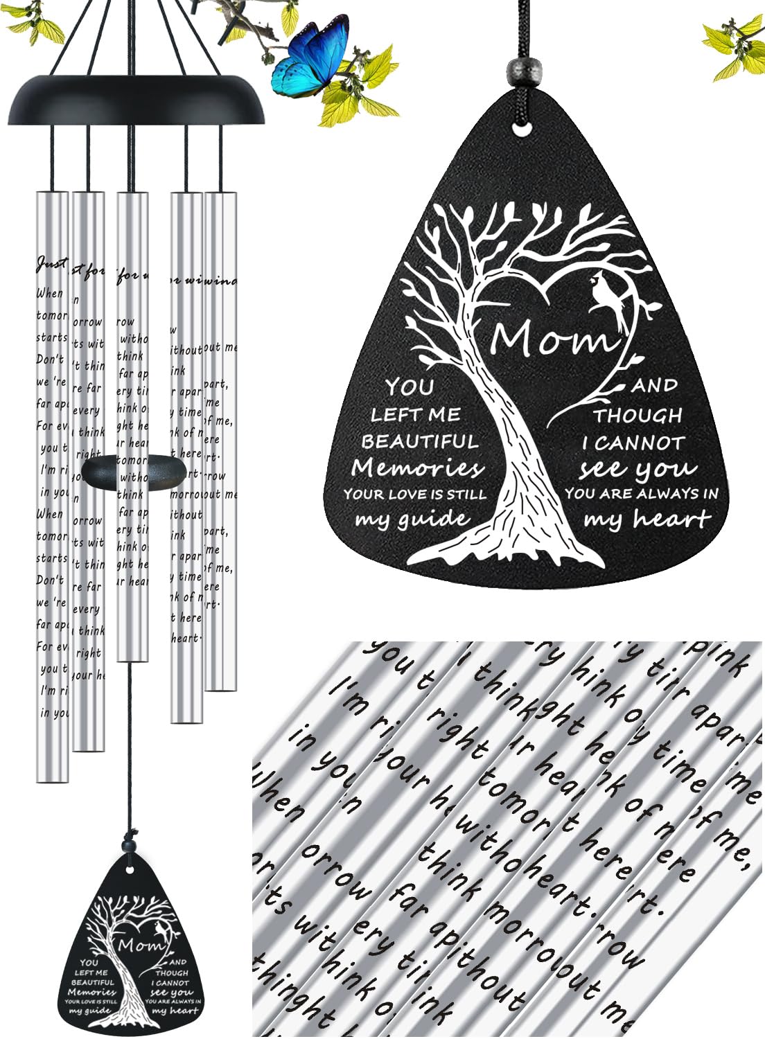 JUST FOR WIND full 36-inch chime front view showing elegant design and calming presence