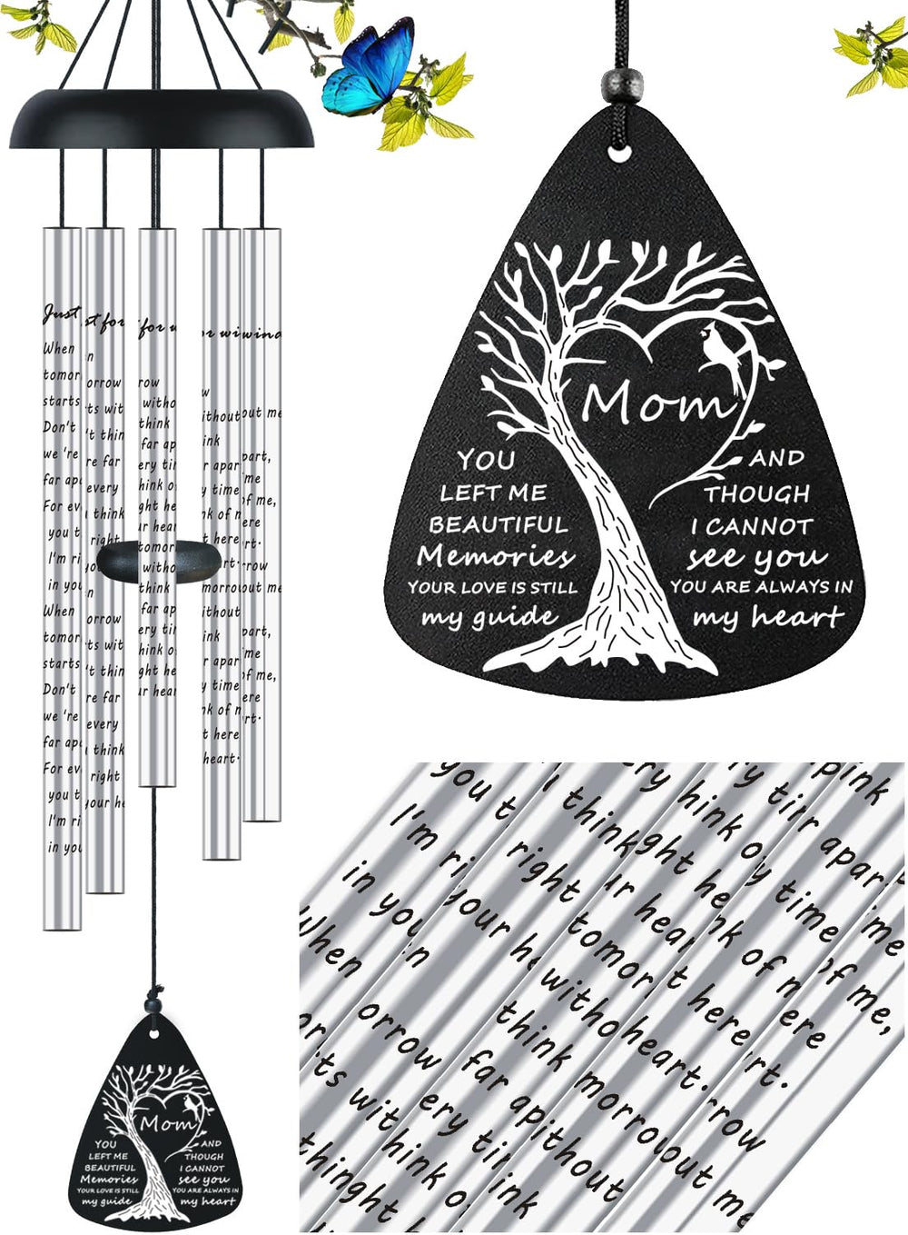 JUST FOR WIND full 36-inch chime front view showing elegant design and calming presence