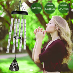 JUST FOR WIND close-up of anodized tubular chimes revealing smooth finish and lasting tone