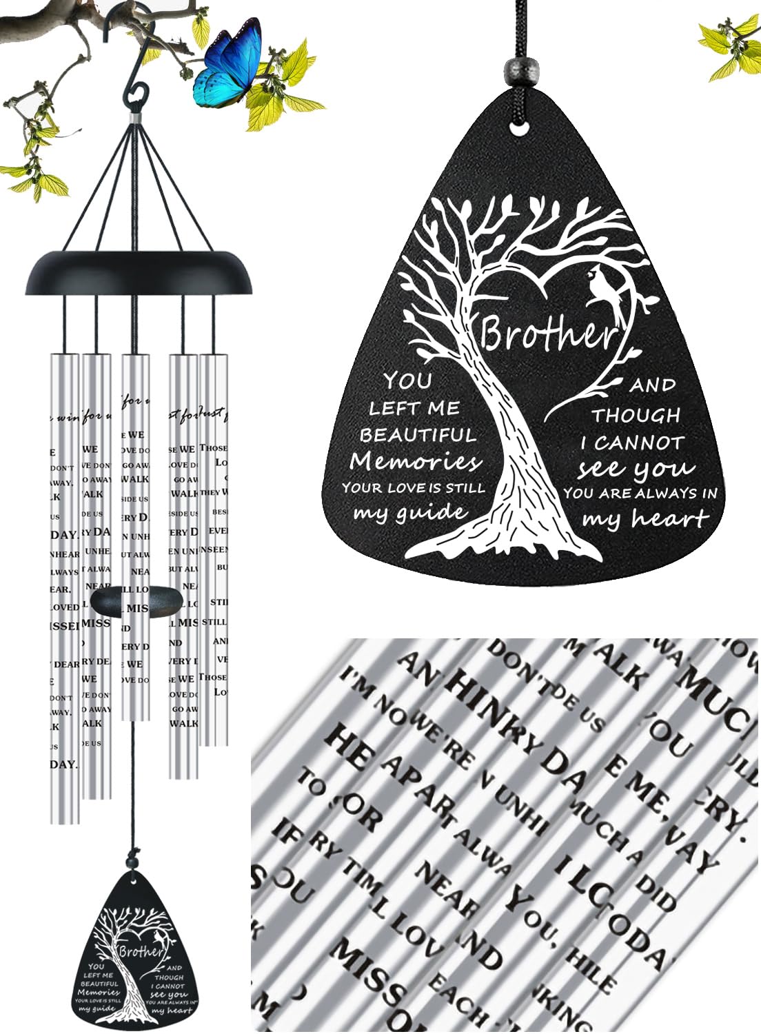 JUST FOR WIND front packaging view showing memorial chimes and soothing design