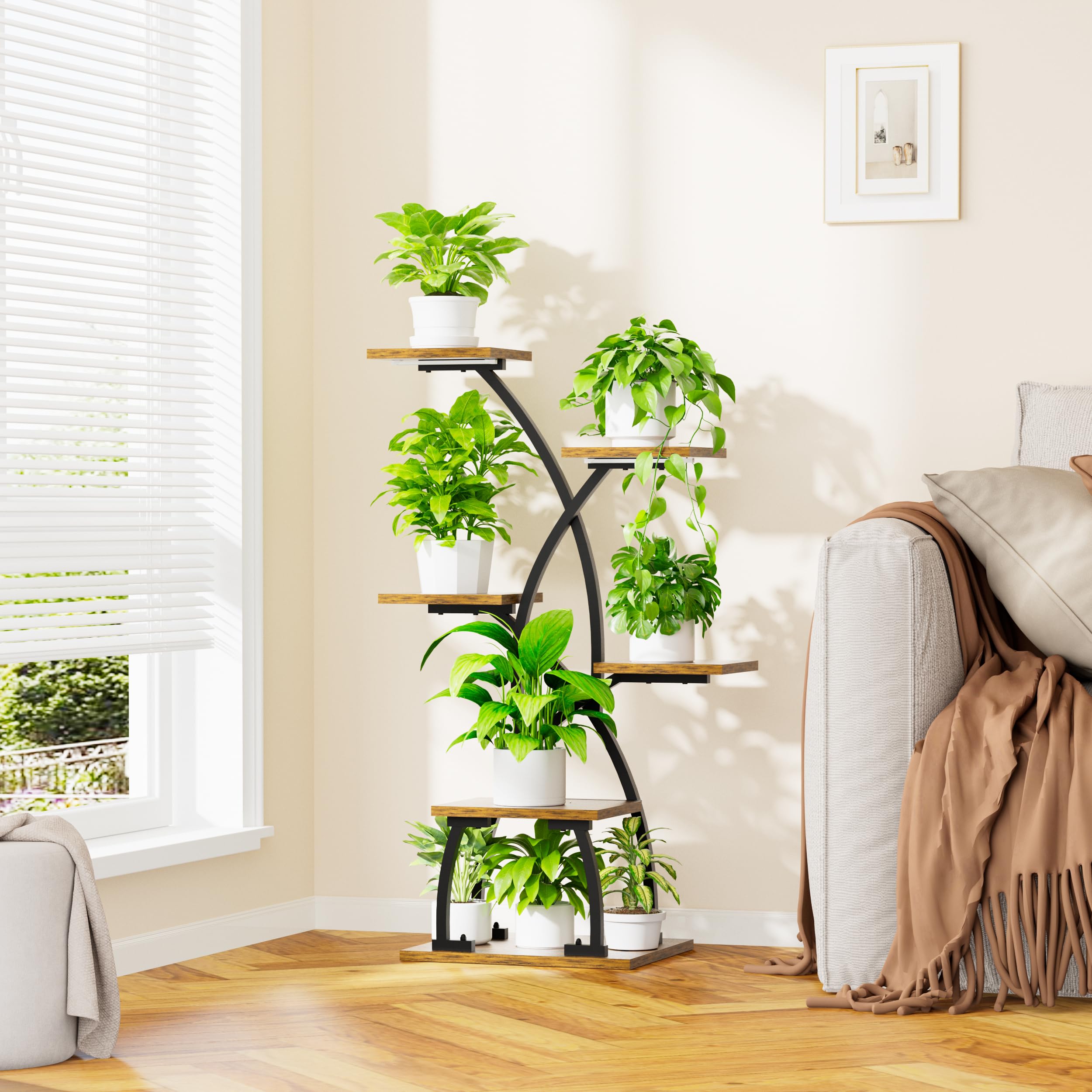 JUSTOGO assembled stand with wall anchor showing stable, tip-resistant installation