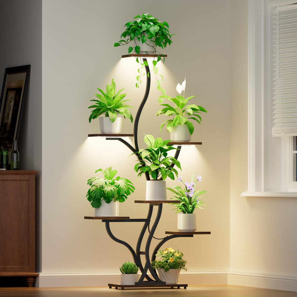 JUSTOGO in use living room display creating an indoor garden focal point