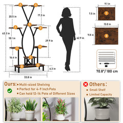JUSTOGO plant stand styled in living room adding décor and vertical plant display