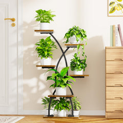JUSTOGO plant stand staged in living room adding greenery and decor appeal