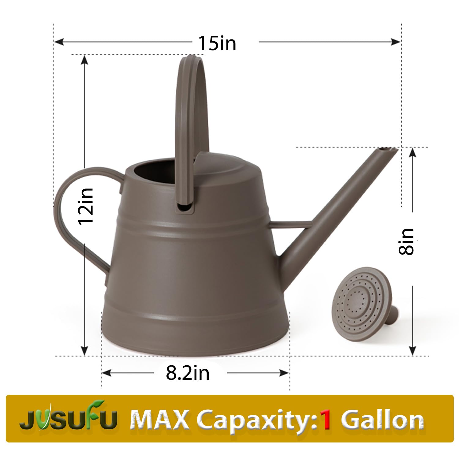 JUSUFU close-up of removable nozzle highlighting adjustable shower benefit