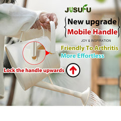 JUSUFU side profile showing balanced spout for accurate watering benefit