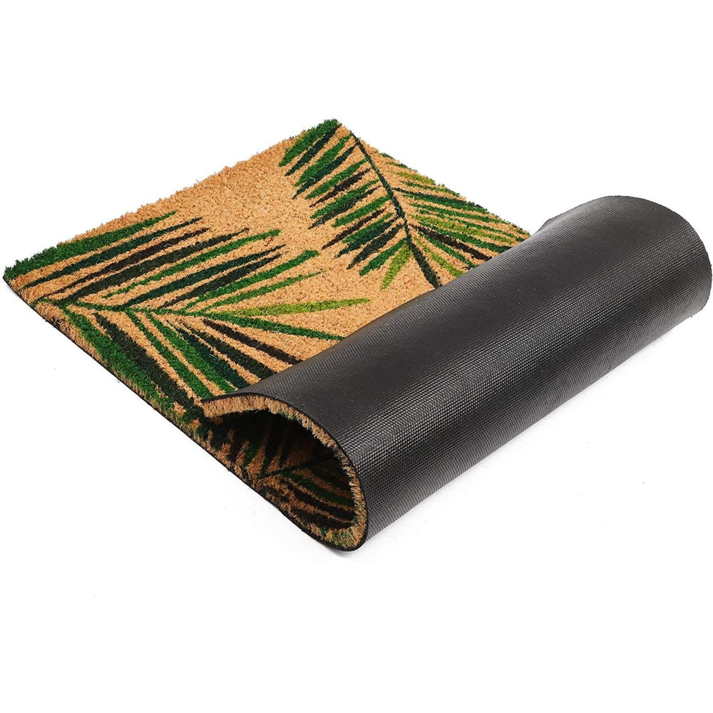 Juvale detailed tropical leaf pattern on mat adding stylish curb appeal