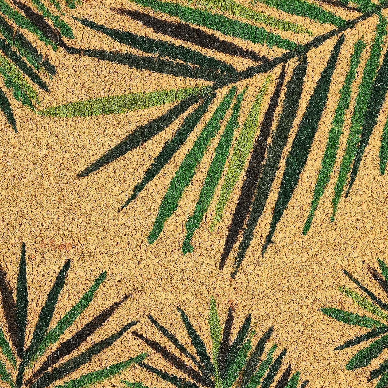 Juvale mat beside a foot showing scale and coverage for single-door entryway