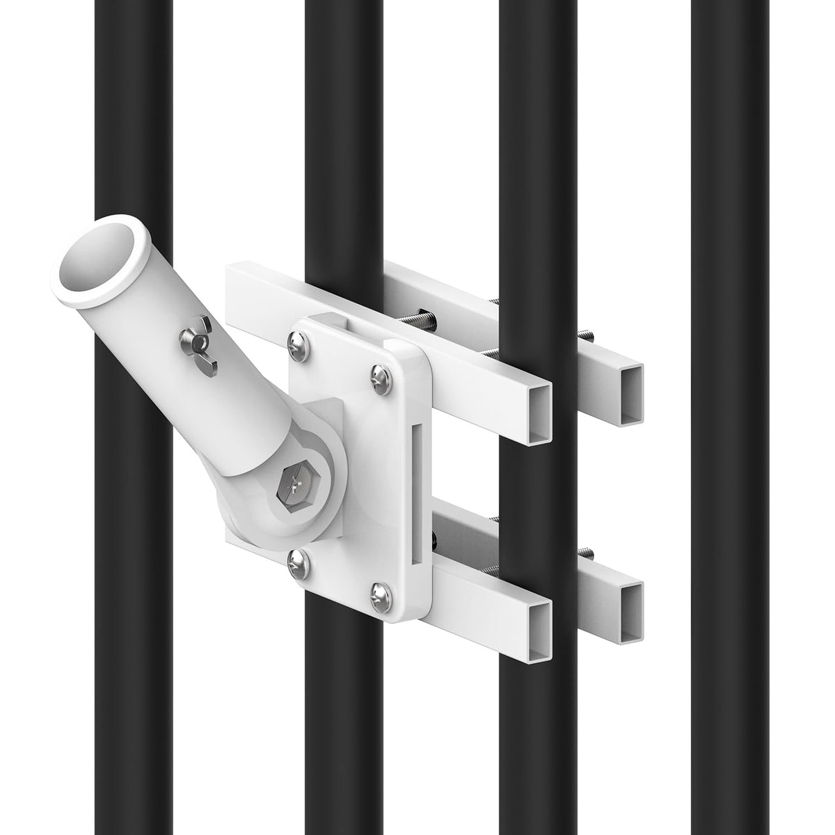JUYEER front view of bracket showing sturdy construction and easy setup