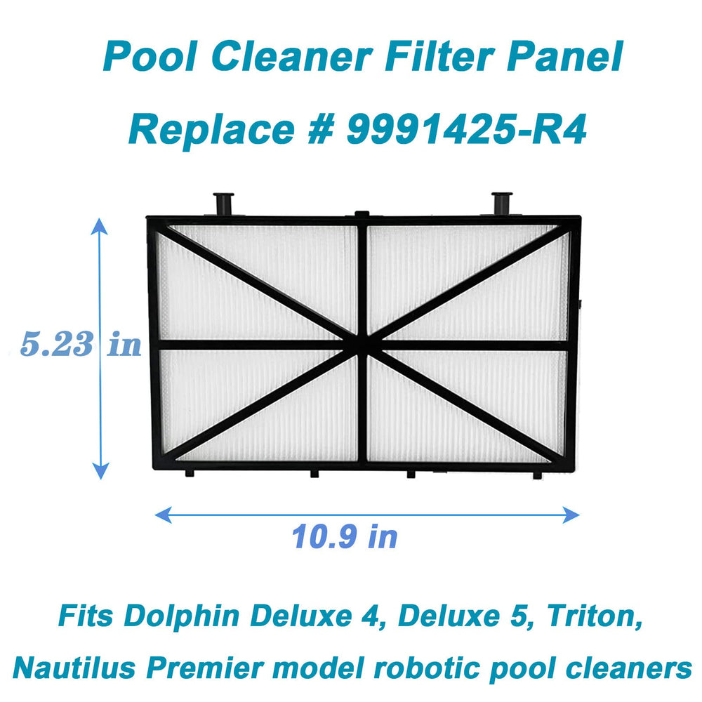 Jvfnxpm installed filter panel inside Dolphin robot demonstrating easy replacement