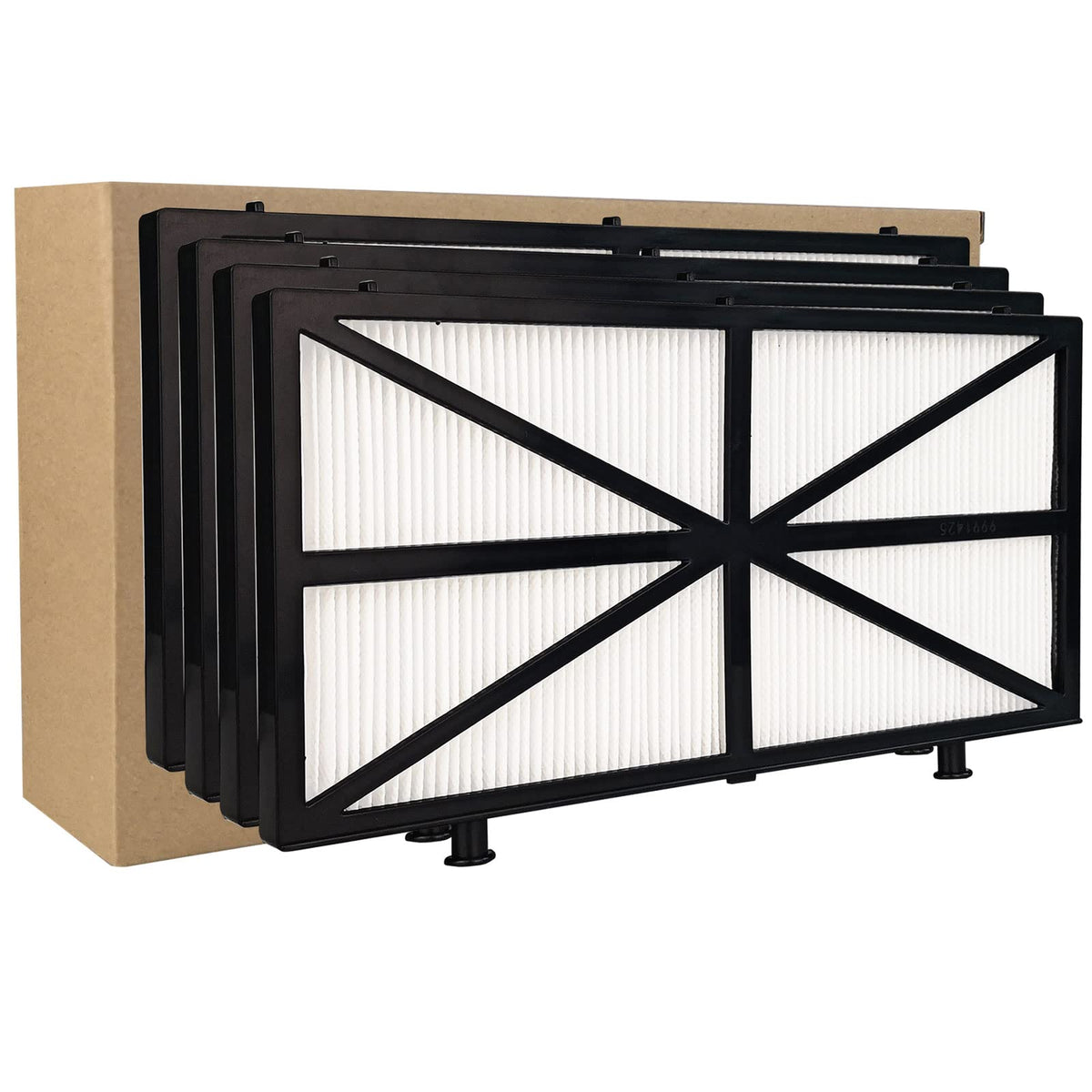 Jvfnxpm front view of four-pack filter panels showing product and compatibility