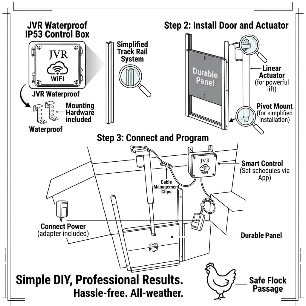 JVR smartphone app and Alexa command screen showing remote control benefit