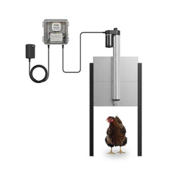 JVR front-facing closed aluminum door showing secure predator protection