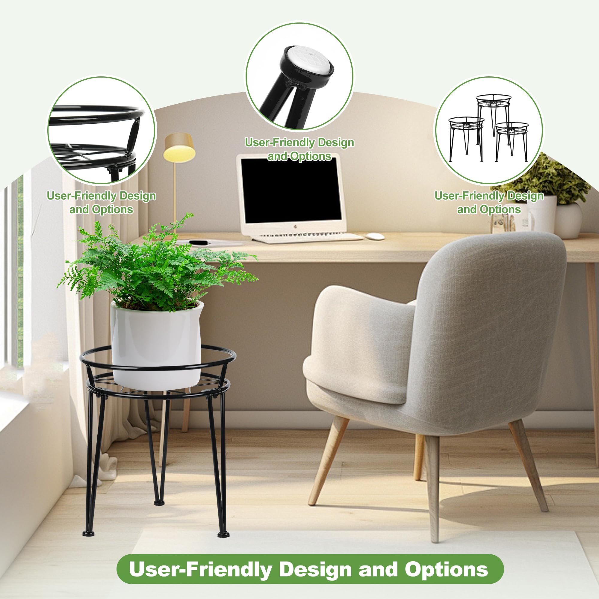 Jvtoo stands beside plant pot showing scale and layout benefit