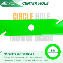 JXJKCZ blade mounting holes detail matching OEM pattern to ensure easy, exact deck fitment