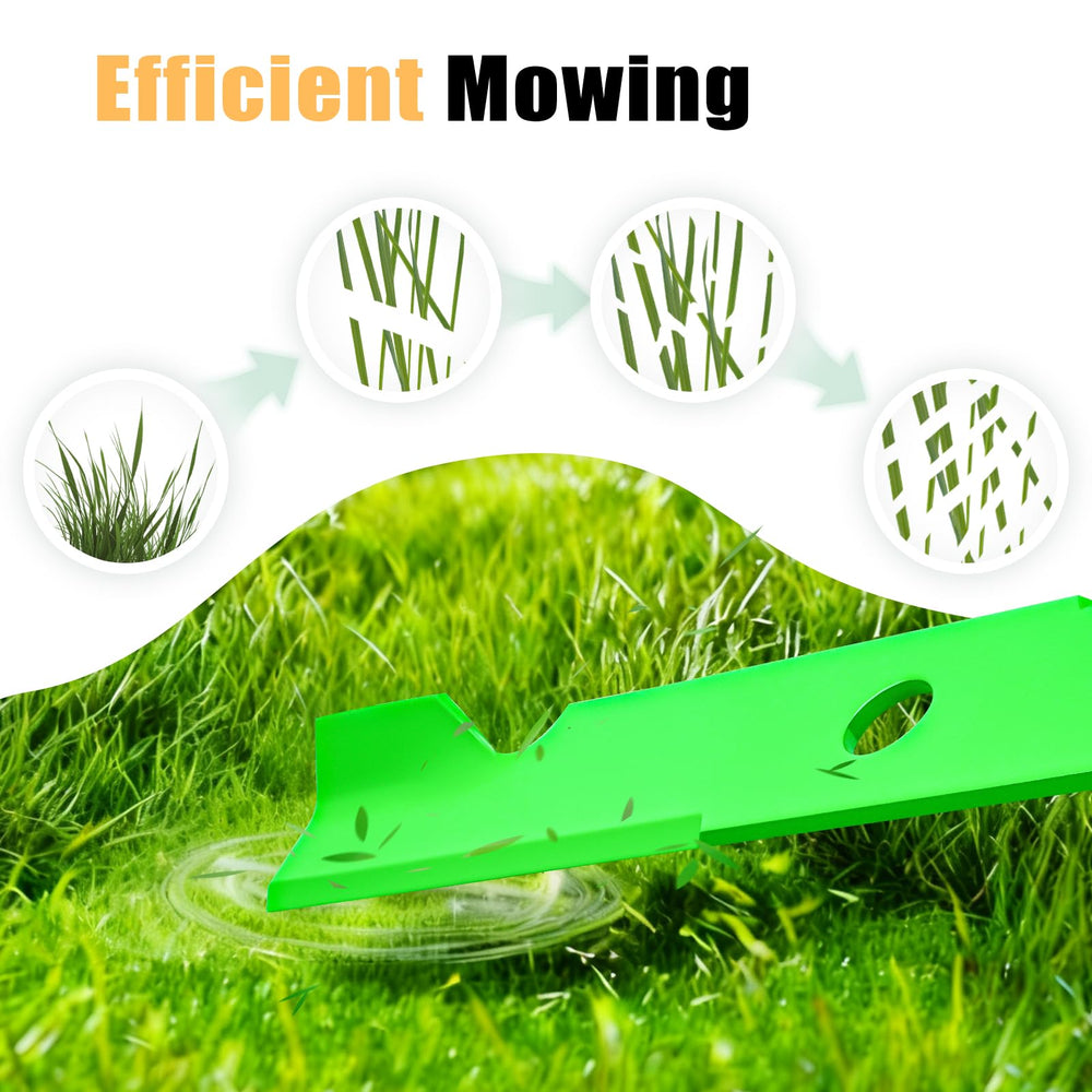 JXJKCZ blades cutting turf showing clean cut and discharge benefit