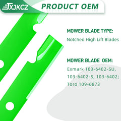 JXJKCZ blade installed on mower deck showing reliable fit benefit