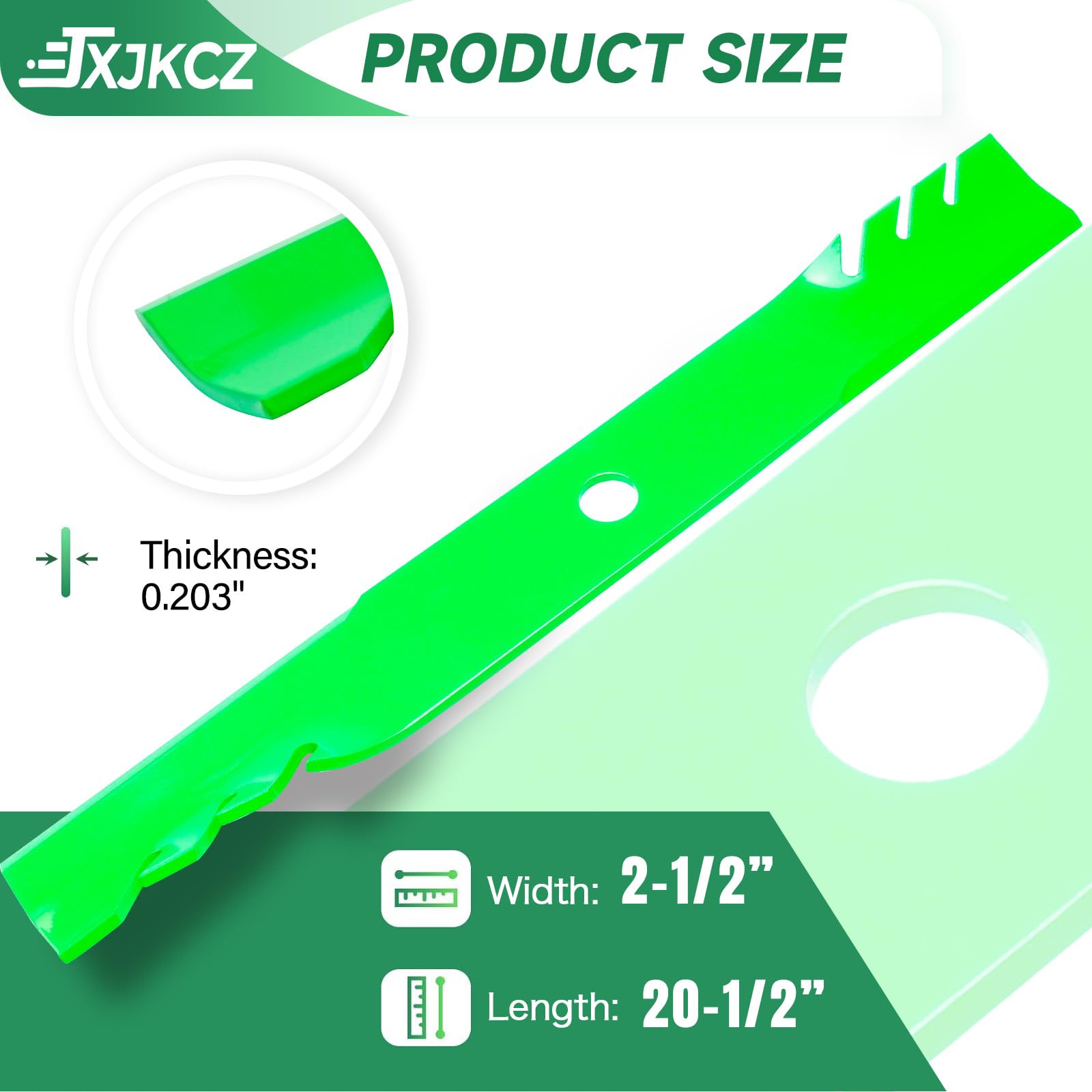 JXJKCZ close-up of sharpened edge and texture boosting cut quality benefit