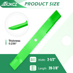 JXJKCZ close-up of blade edge and mulching profile for finer clippings benefit