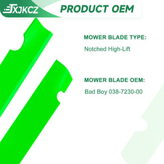 JXJKCZ blade laid next to ruler showing correct hole and length benefit