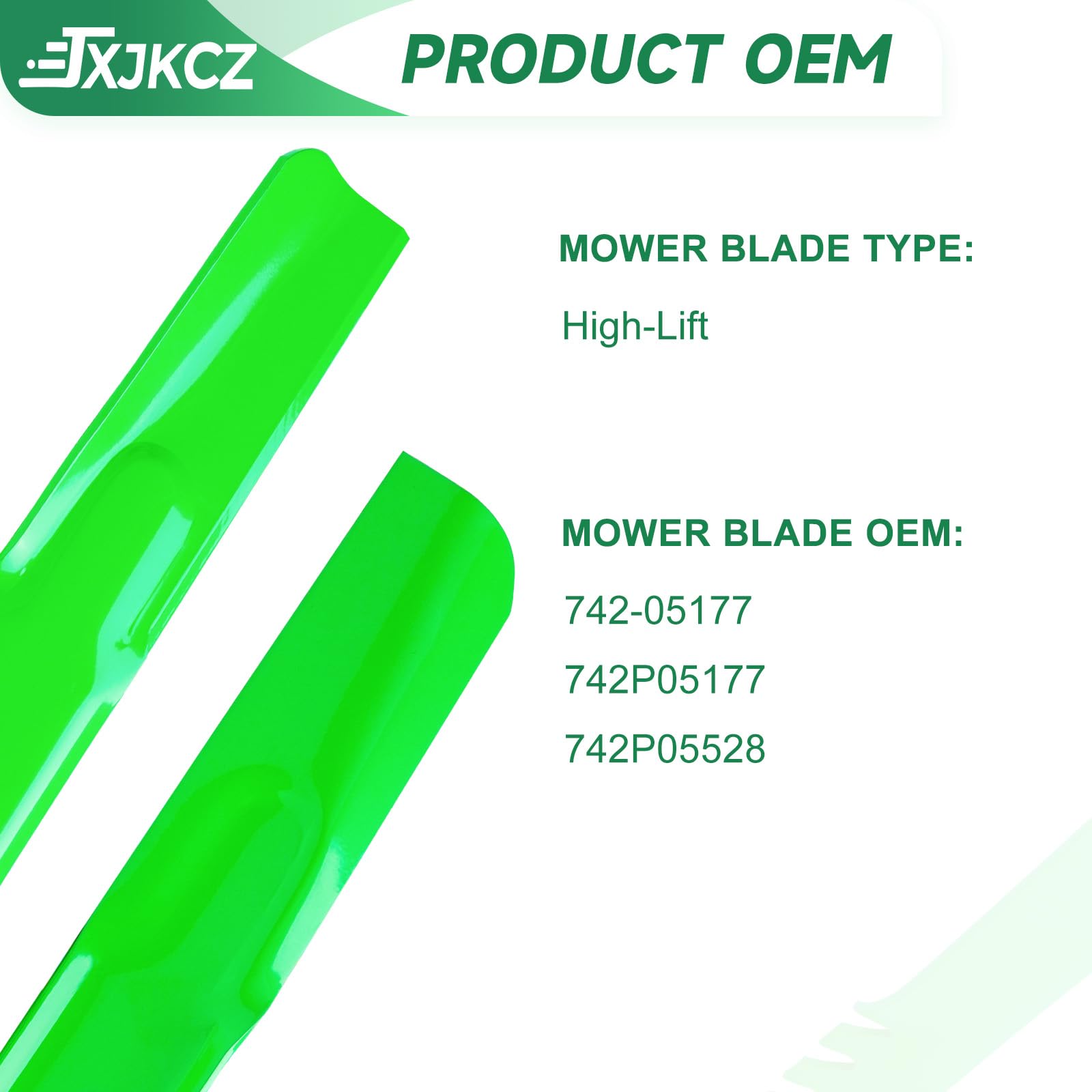 JXJKCZ side profile of high-lift blade demonstrating airflow improvement