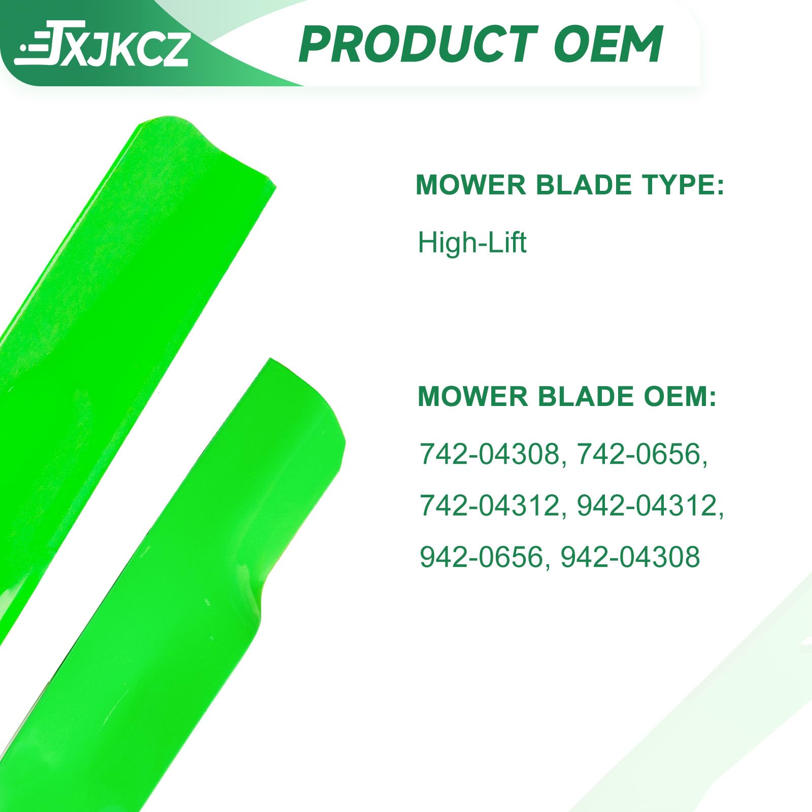 JXJKCZ blades installed on 42-inch deck showing improved cutting benefit